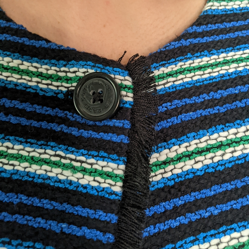 KARL LAGERFELD PARIS Striped Tweed Blazer / Jacket ~ New - Picture 2 of 10